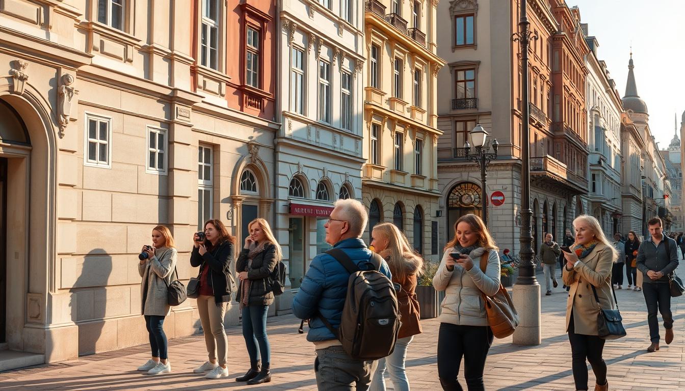 A City Walk with a Visual Focus